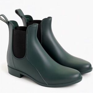 J Crew Women’s Mercantile Chelsea Ankle Rain Booties Dark Green 9